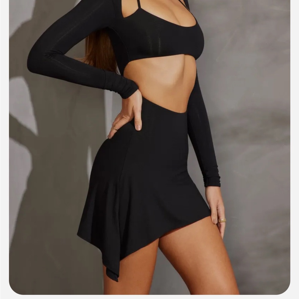Oh Polly mini Black Cut-Out Dress size uk8